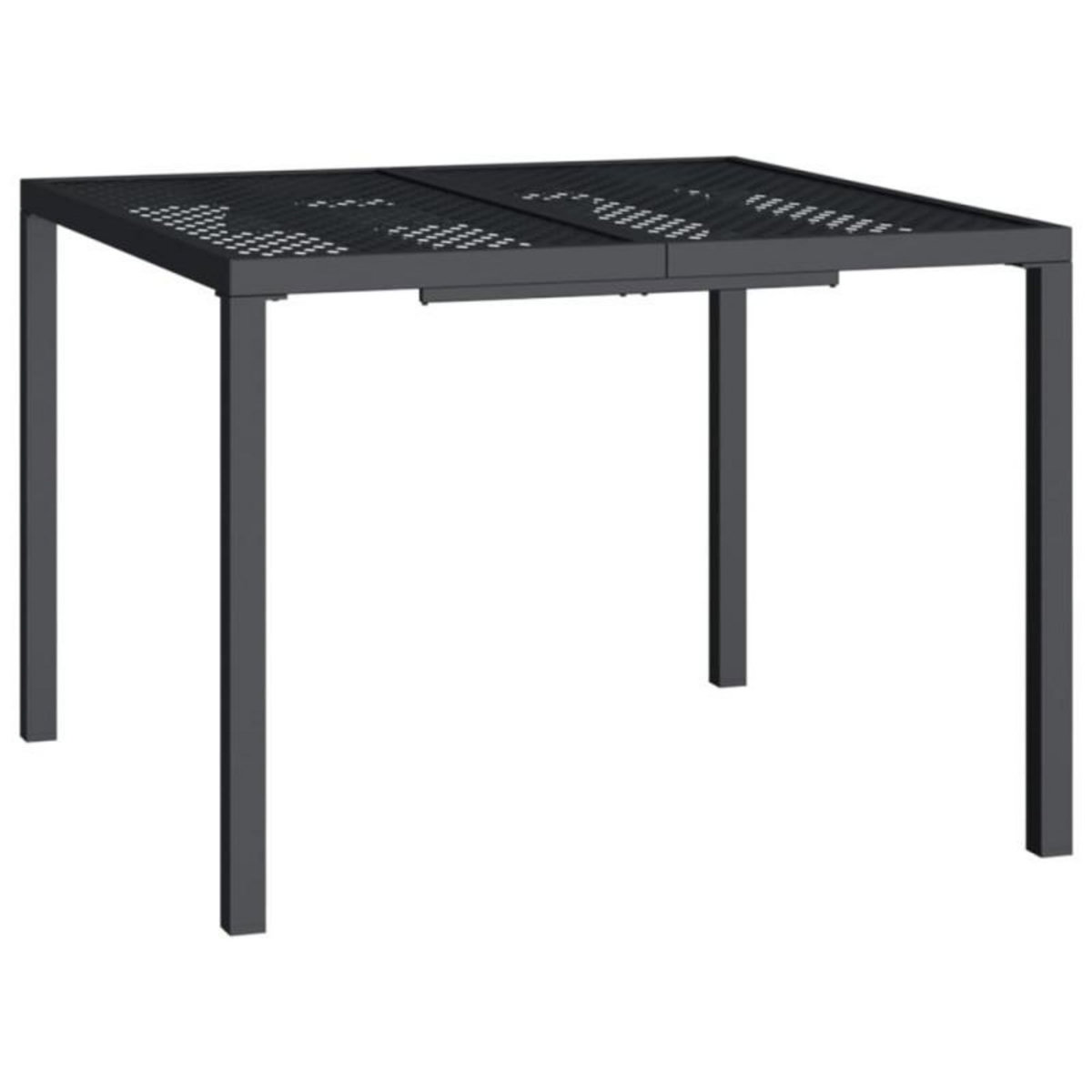 VIDAXL Table de jardin anthracite 100x100x72 cm acier