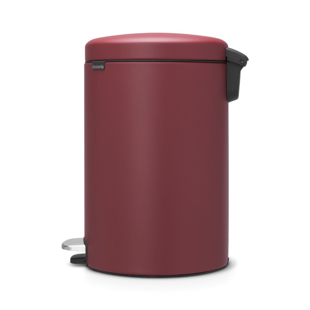 BRABANTIA Poubelle 20 litres avec seau à pédale bordeau