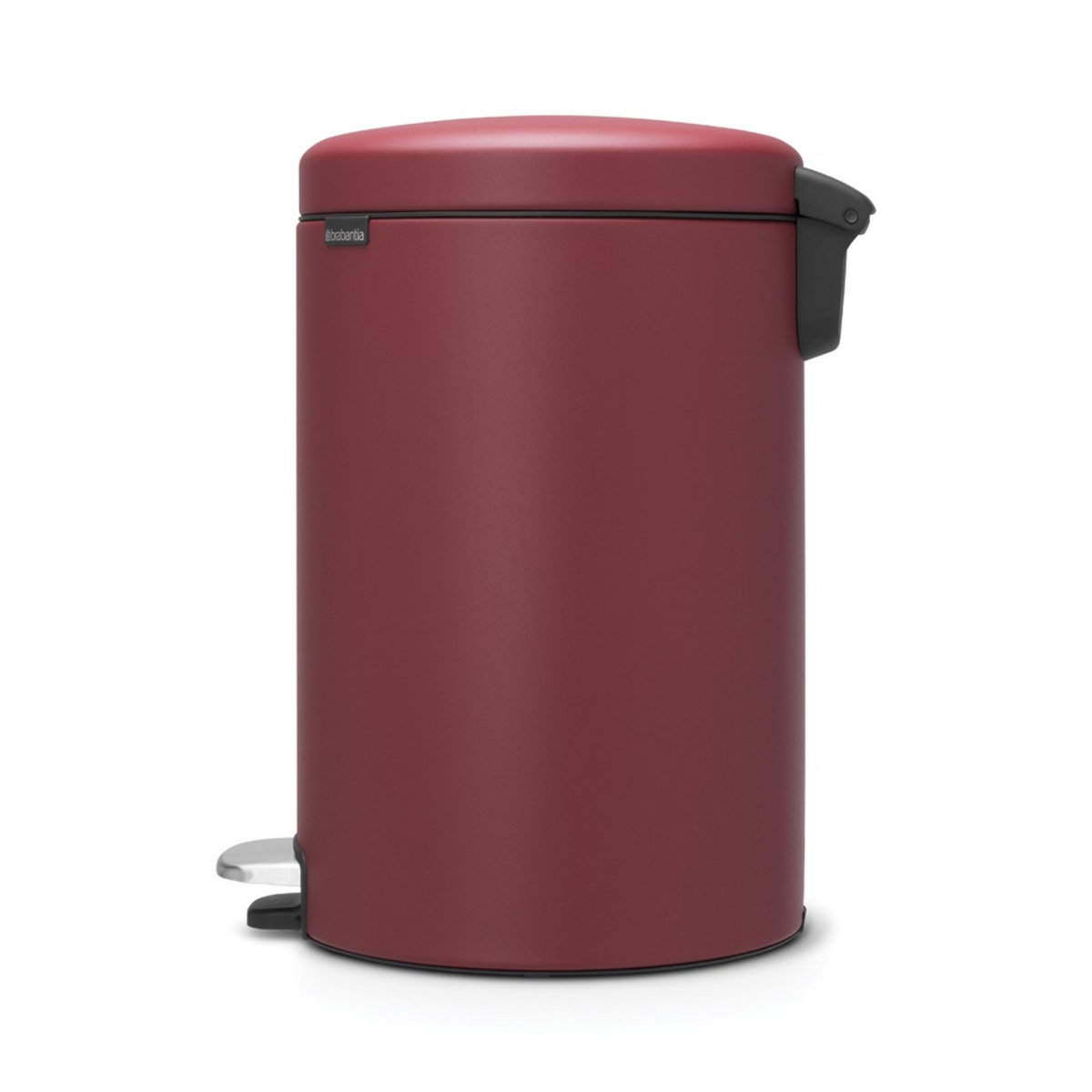 BRABANTIA Poubelle 20 litres avec seau à pédale bordeau