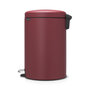 Voir la diapositive 3 : BRABANTIA Poubelle 20 litres avec seau à pédale bordeau