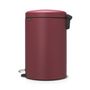 Voir la diapositive 3 : BRABANTIA Poubelle 20 litres avec seau à pédale bordeau