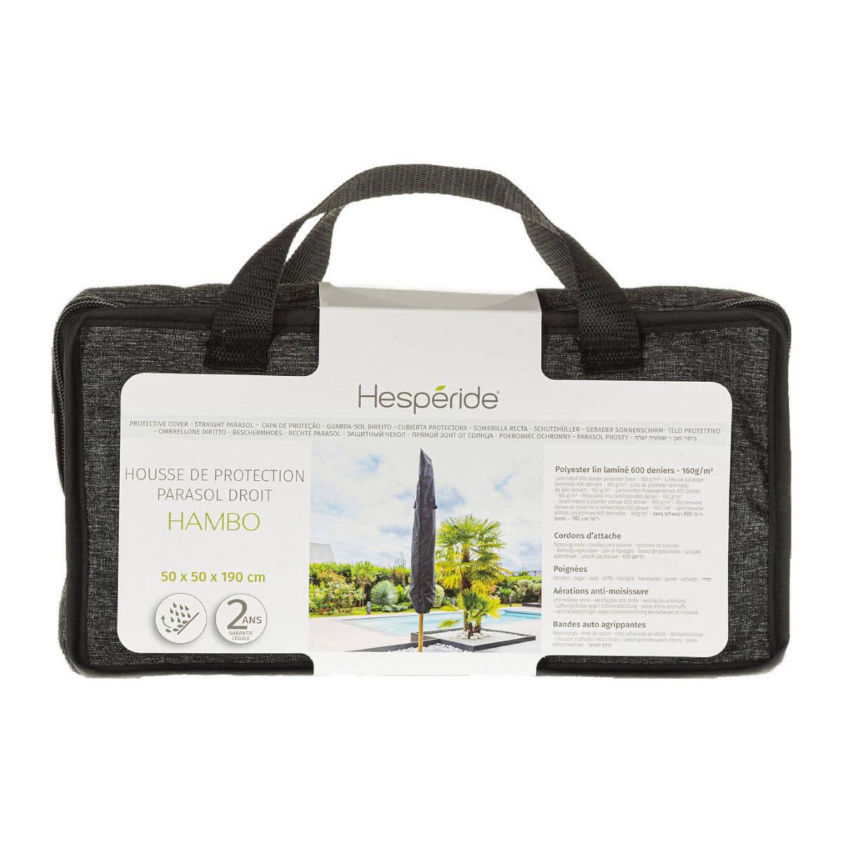HESPERIDE Housse de protection Hambo pour parasol droit - Hespéride