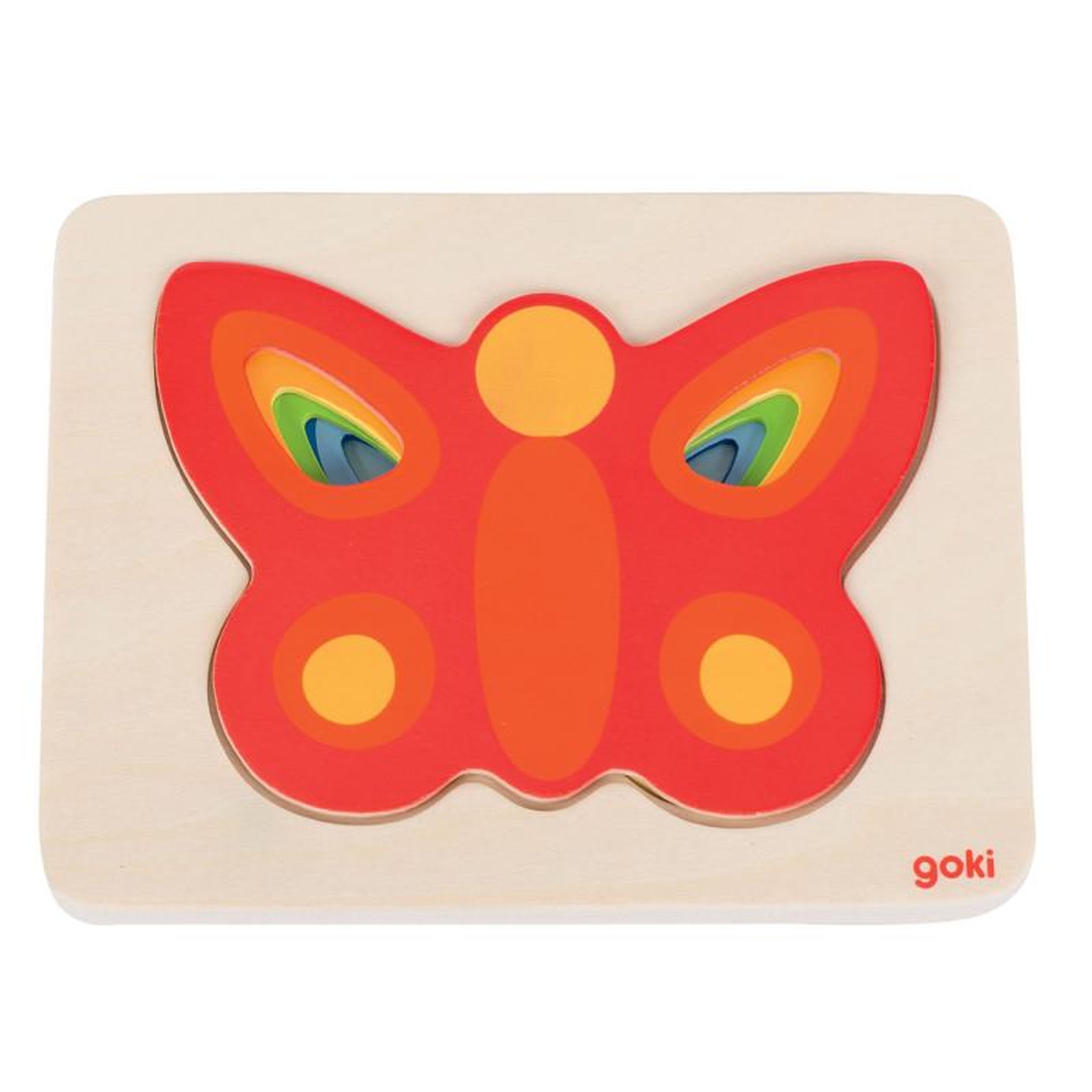 Voir la diapositive 2 : Goki GOKI Puzzle à couche Papillon 5 pièces