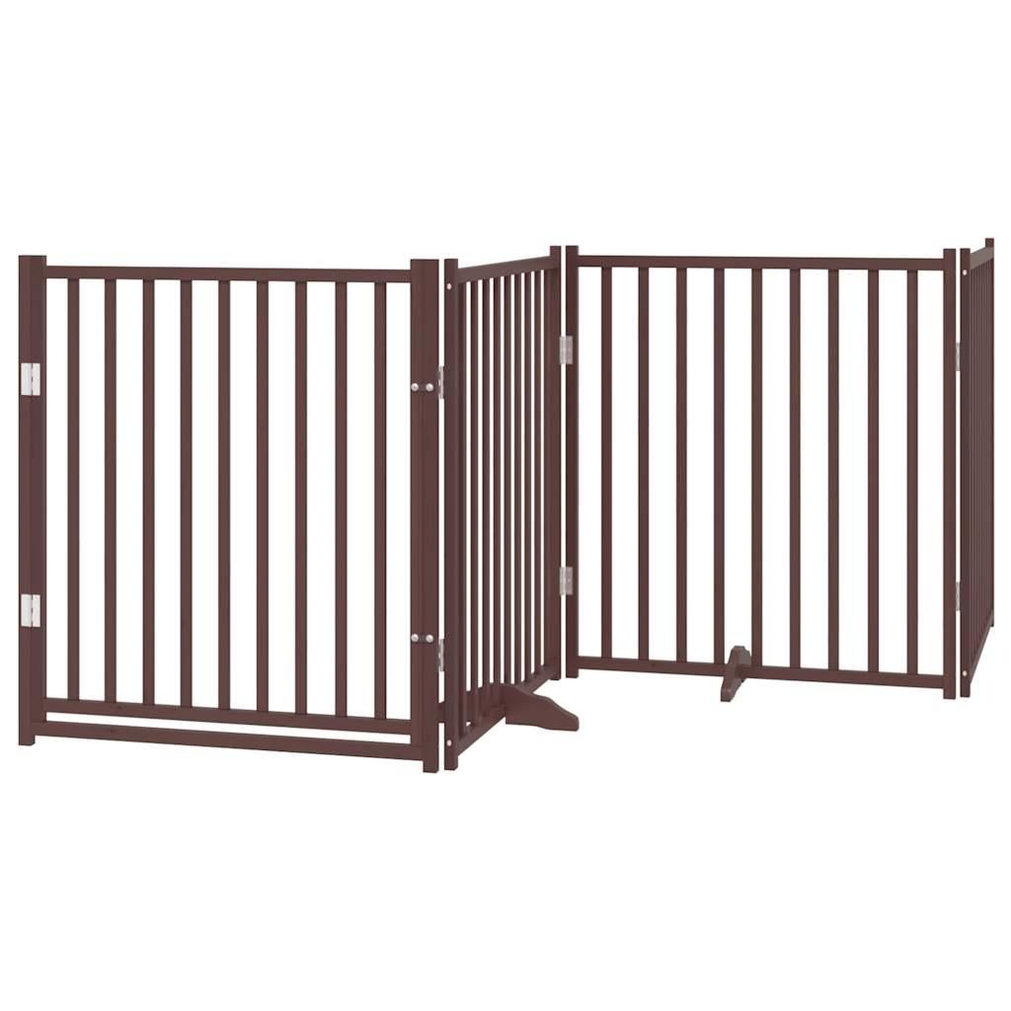 Voir la diapositive 3 : VIDAXL Barriere pour chien porte pliable 12 panneaux bois de peuplier
