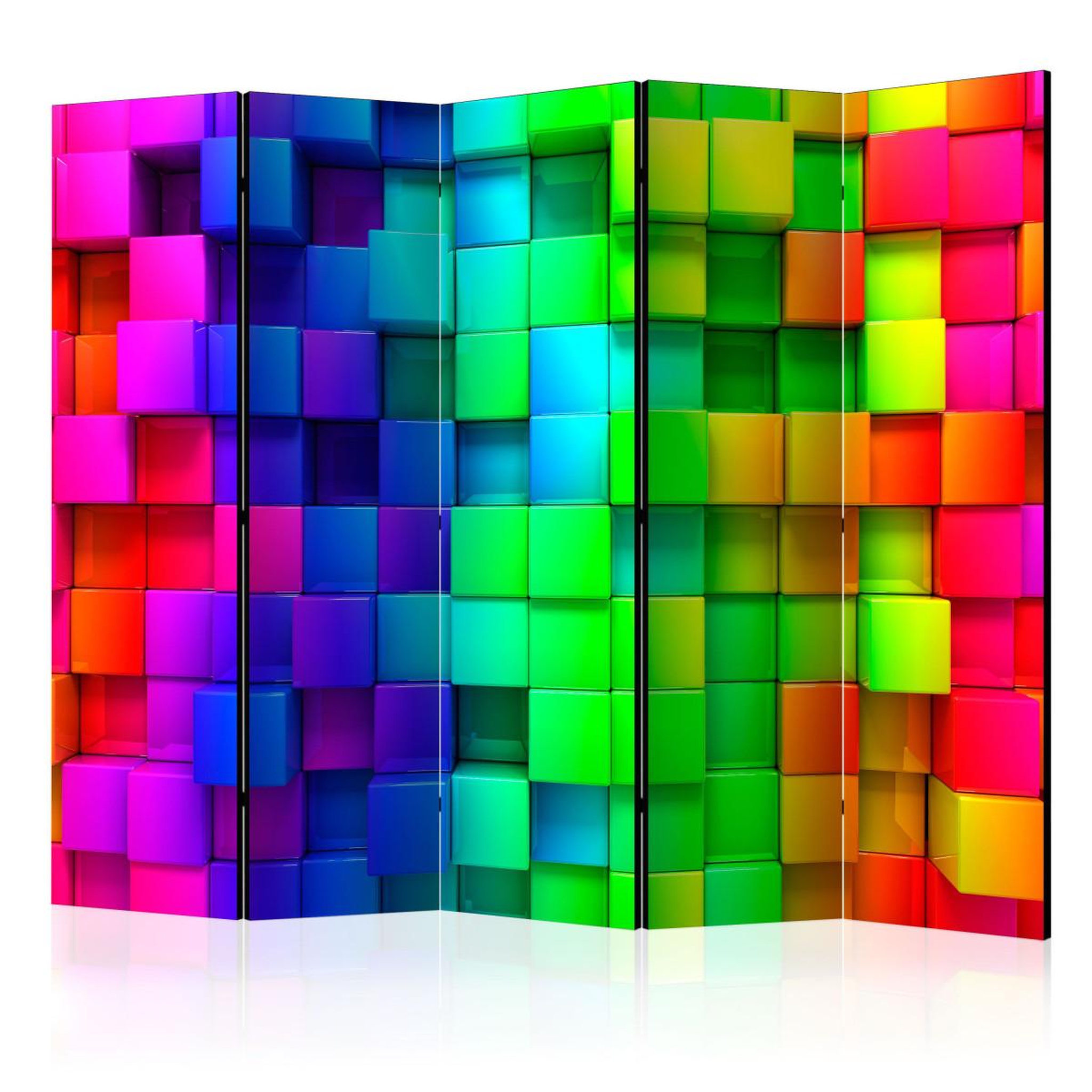 Paris Prix Paravent 5 volets  colourful cubes  172x225cm