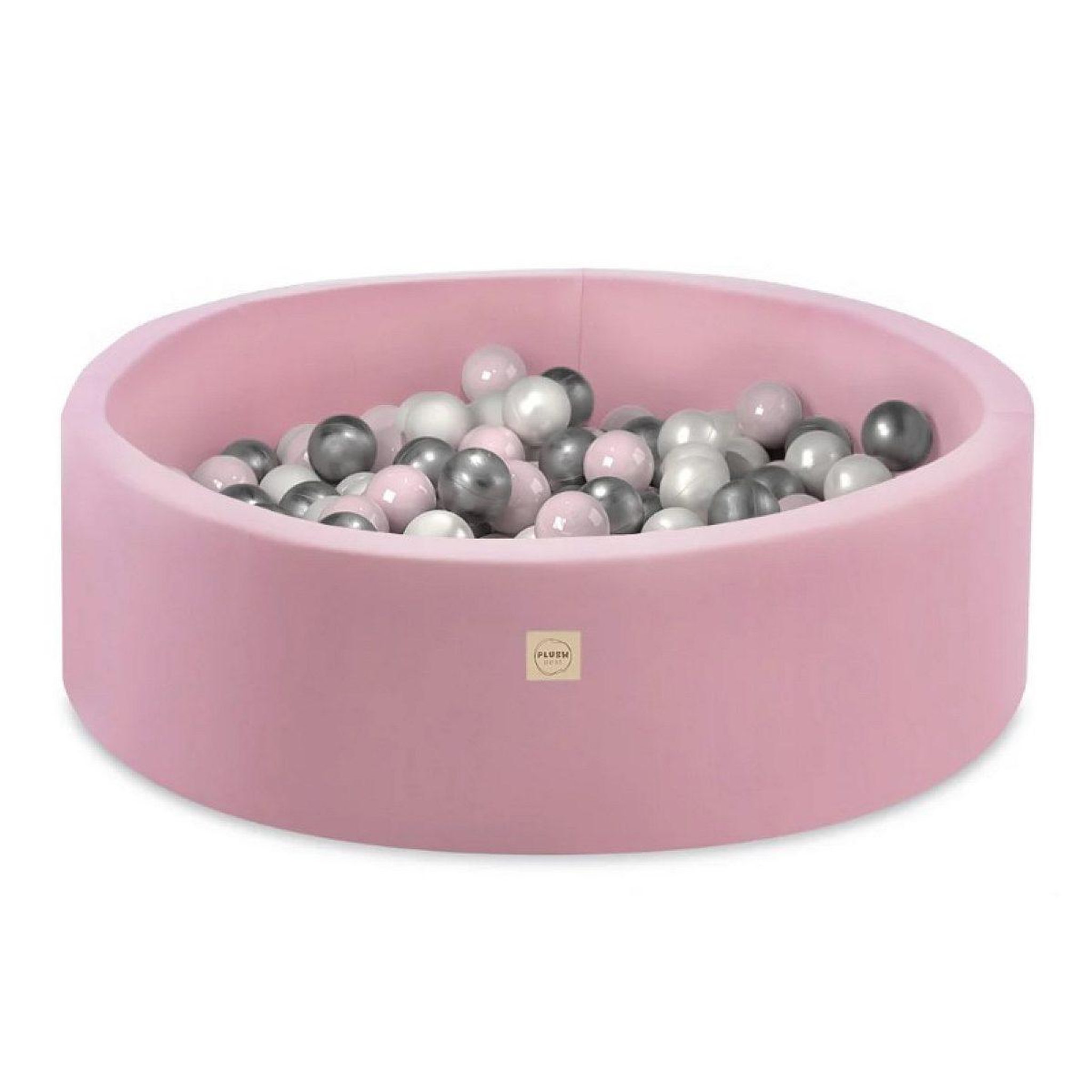 PLUSH NEST Piscine à balles 90x30 coton rose 200 balles rose