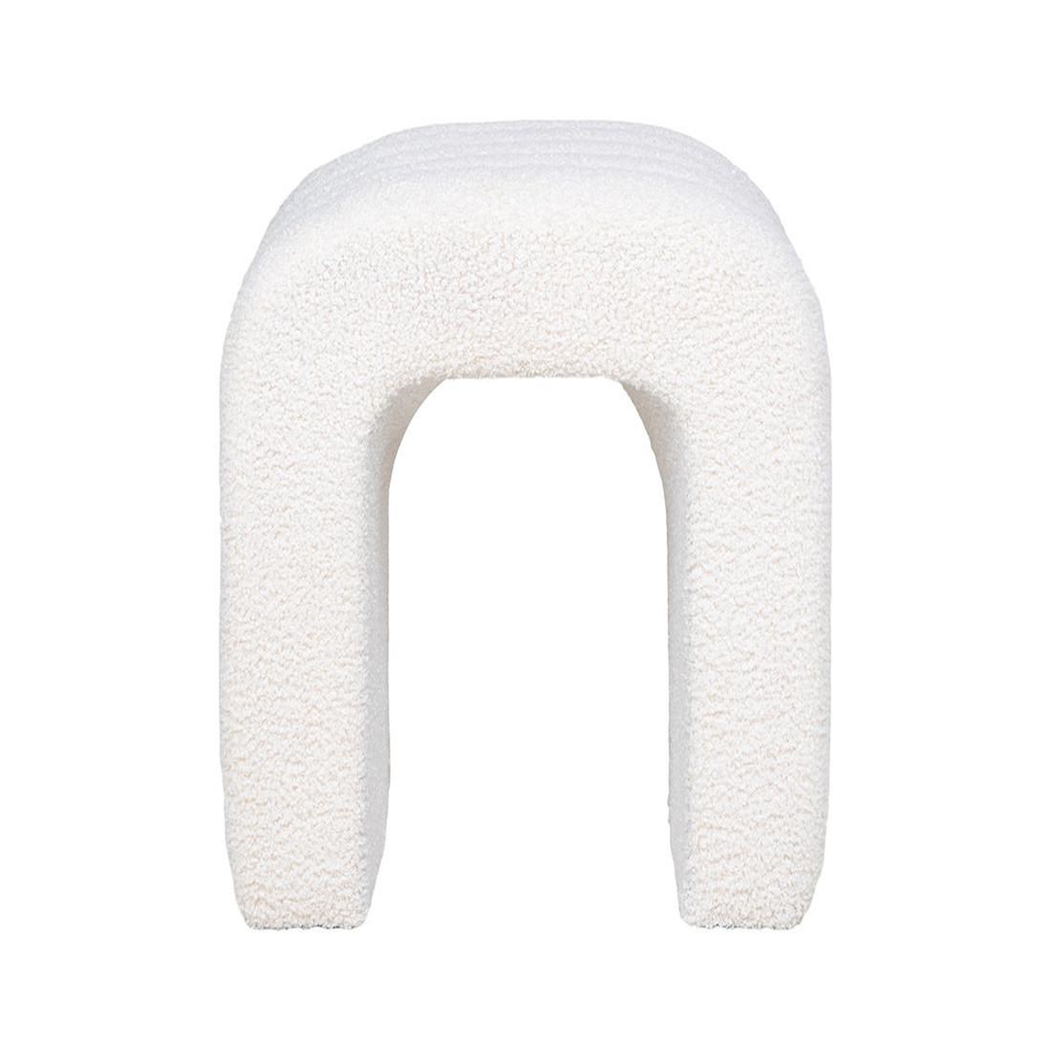 Voir la diapositive 1 : BEST MOBILIER Kenta - pouf - en tissu bouclette