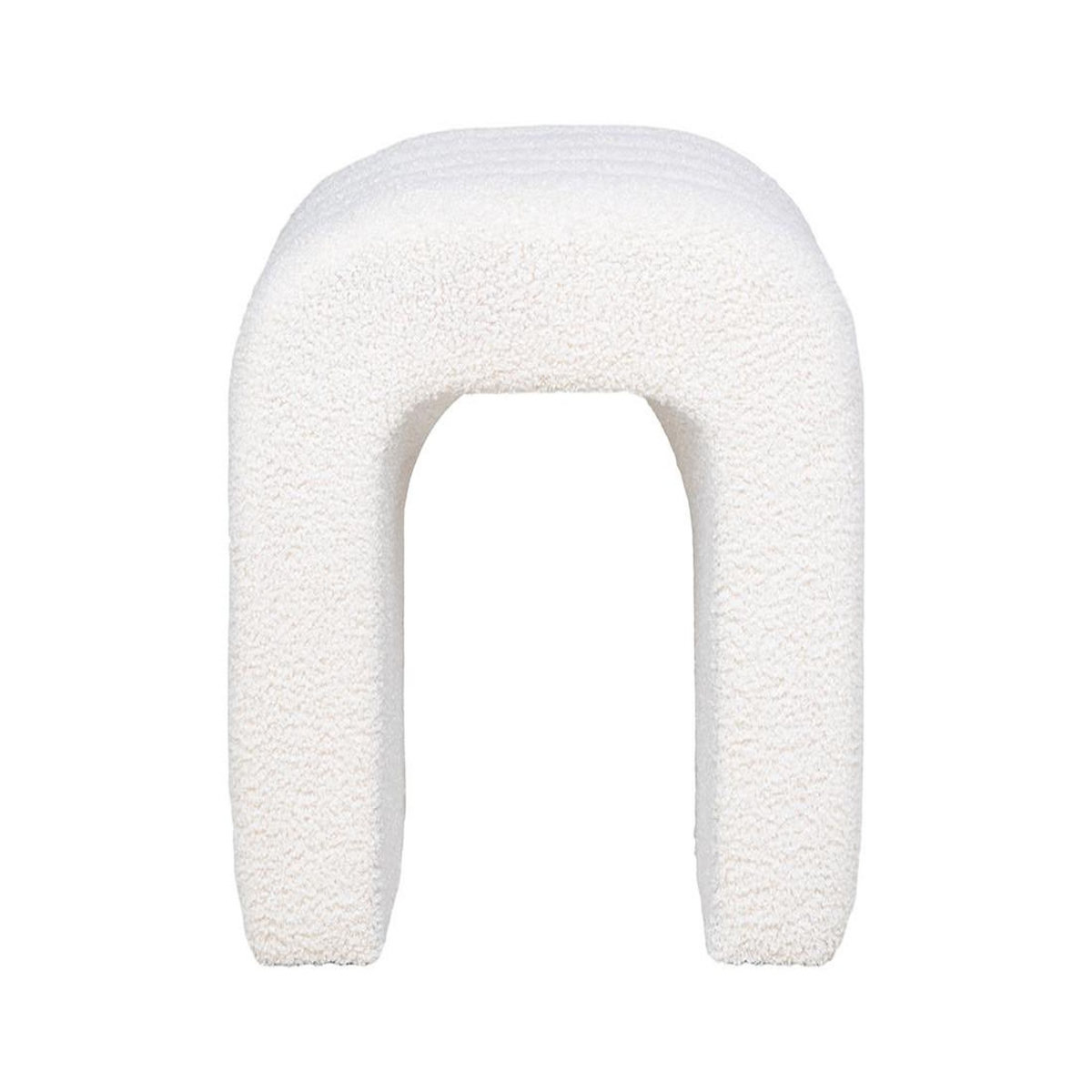 LISA DESIGN Kenta - pouf - en tissu bouclette