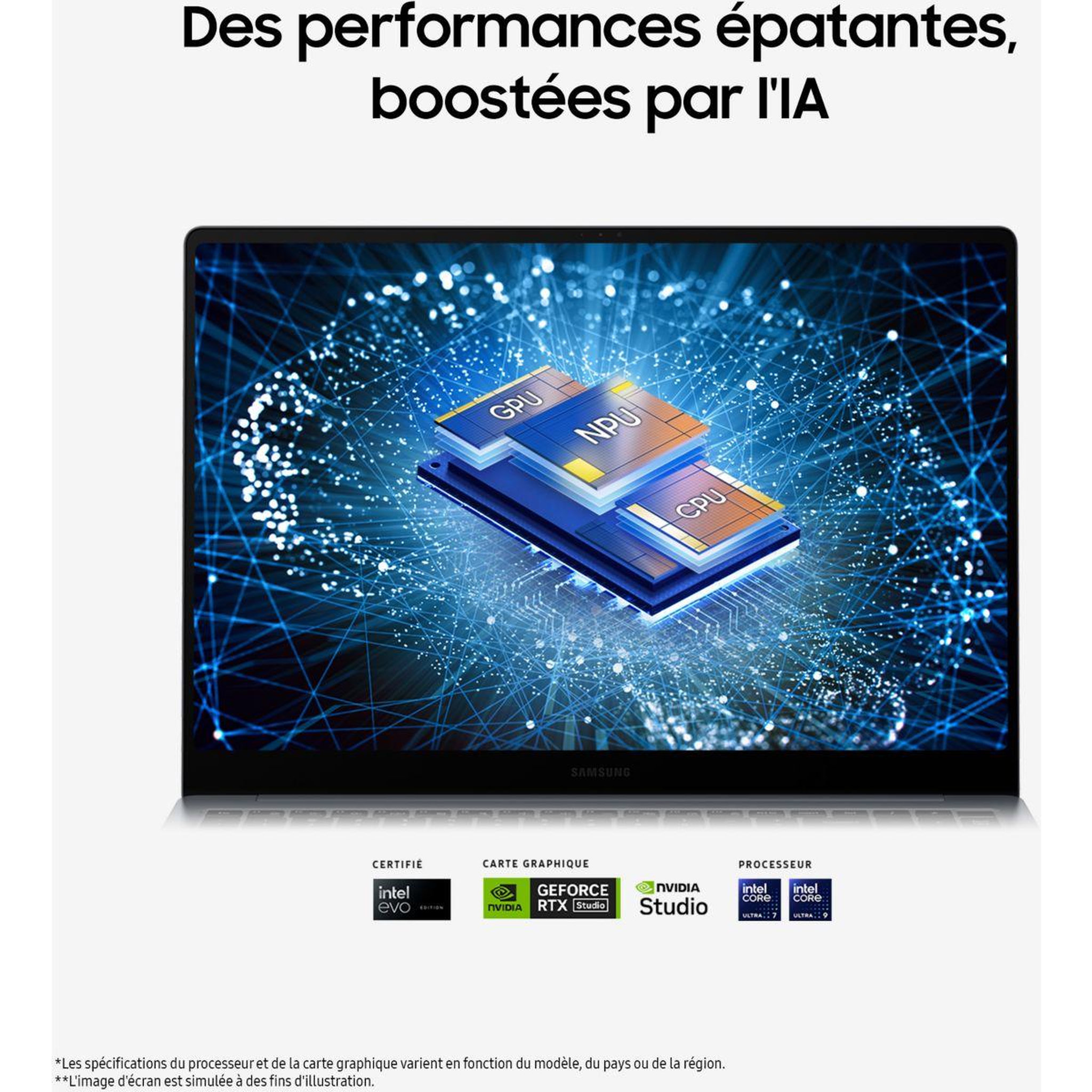 Voir la diapositive 2 : Samsung Ordinateur portable Galaxy Book4 Ultra 16' U7 32Go 1To Gris