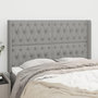 Voir la diapositive 1 : VIDAXL Tete de lit avec oreilles Gris clair 147x16x118/128 cm Tissu