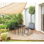 Voir la diapositive 2 : Habitat et Jardin Salon de jardin repas en métal  Bilbao  - 2 places - Gris