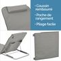 Voir la diapositive 4 : LINXOR Matelas, transat, tapis de plage avec dossier inclinable et sac de transport