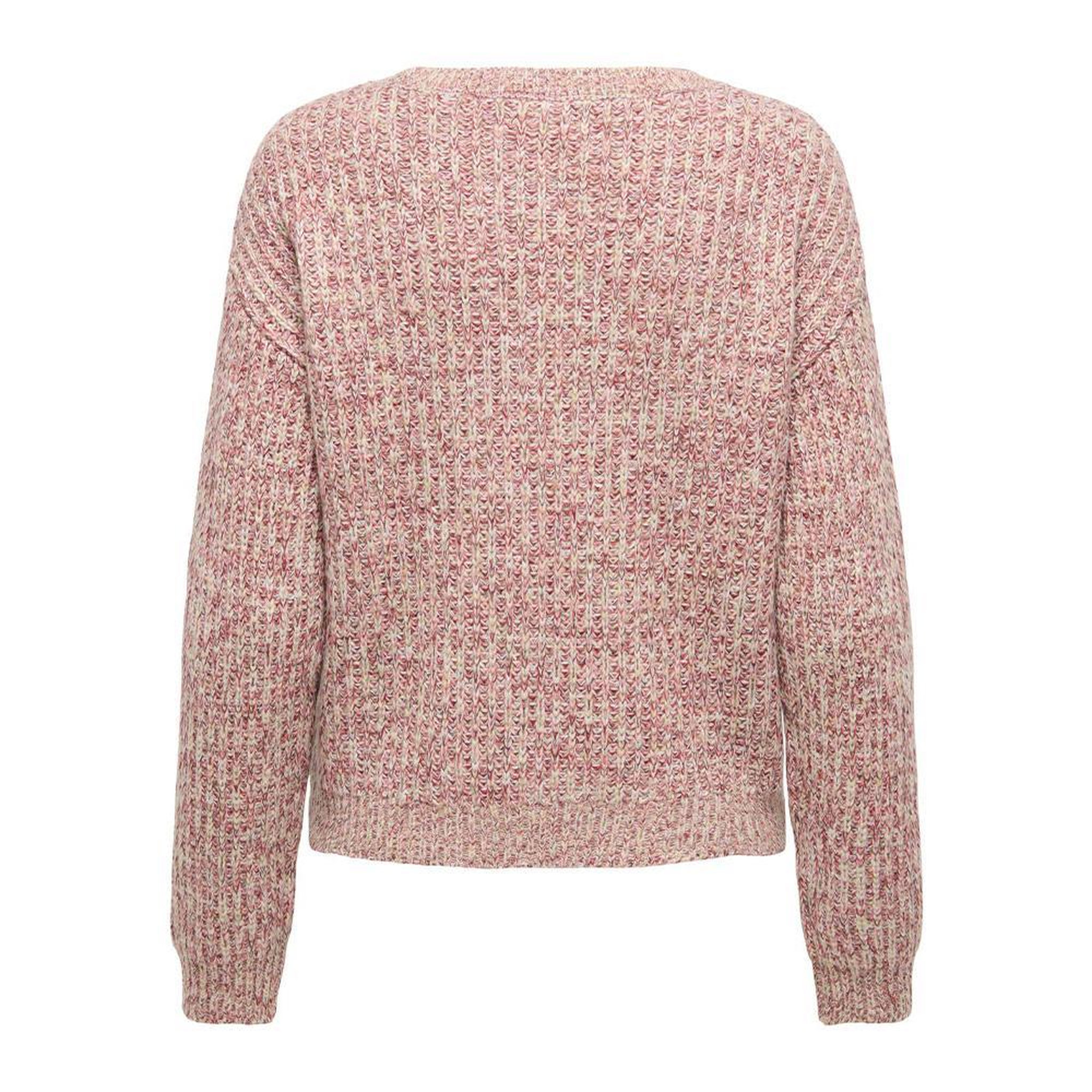 Voir la diapositive 2 : JACQUELINE DE YONG Pull Rose/Écru Femme JDY Yandi