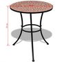 Voir la diapositive 6 : VIDAXL Ensemble de bistro 3 pcs Carreaux ceramiques Terre cuite