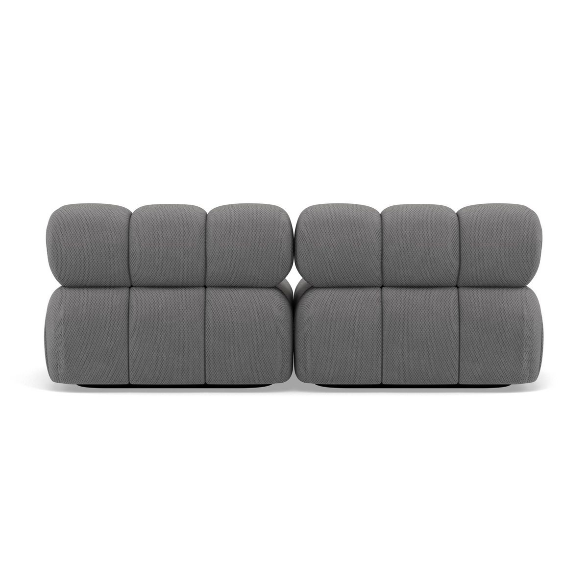 LISA DESIGN Ruby - canapé droit modulable 2 places en velours texturé