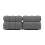 Voir la diapositive 5 : LISA DESIGN Ruby - canapé droit modulable 2 places en velours texturé