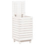 Voir la diapositive 4 : VIDAXL Panier a linge blanc 44x44x76 cm bois massif de pin