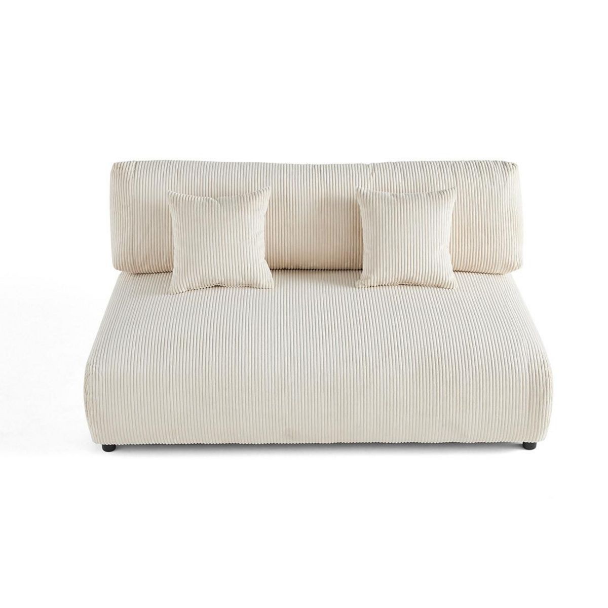 LISA DESIGN Garance - module d'assise 3 places - en velours côtelé
