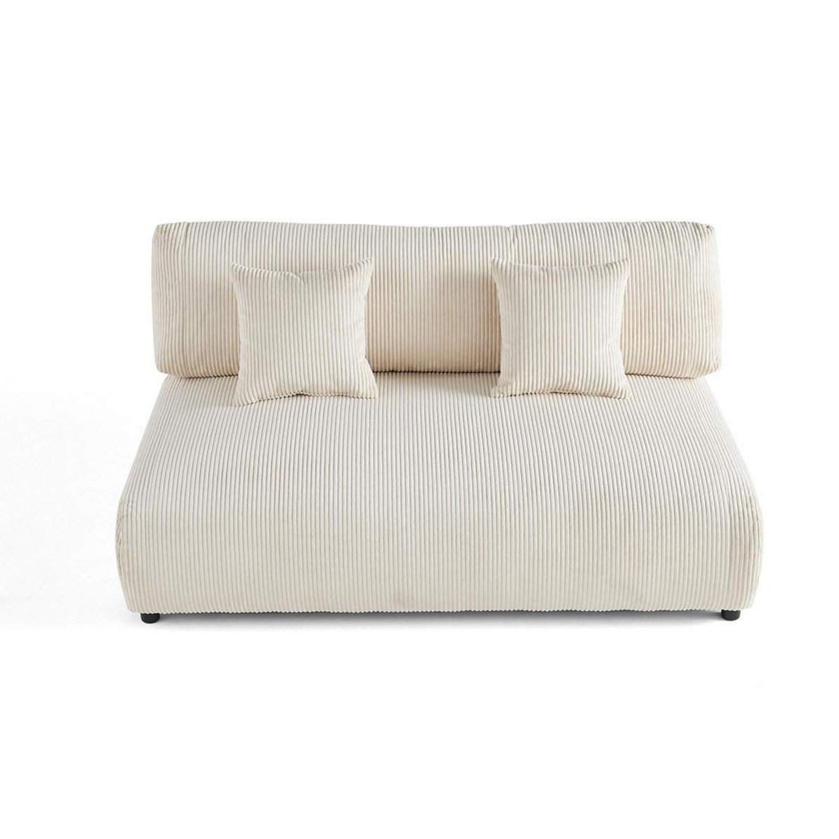 LISA DESIGN Garance - module d'assise 3 places - en velours côtelé
