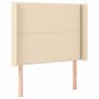 Voir la diapositive 3 : VIDAXL Tete de lit a LED Creme 93x16x118/128 cm Tissu