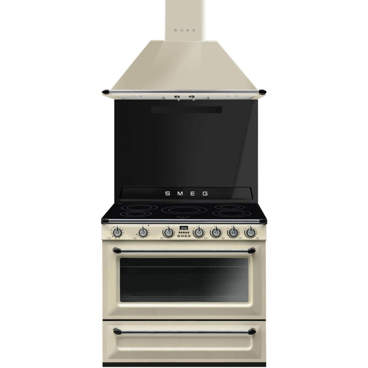 SMEG Hotte décorative murale KT90PE crème pour BU93