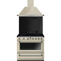 Voir la diapositive 2 : SMEG Hotte décorative murale KT90PE crème pour BU93