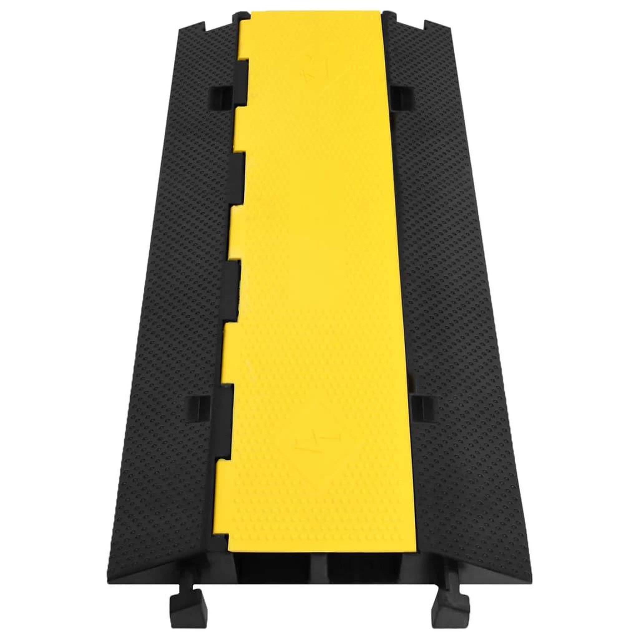 Voir la diapositive 2 : VIDAXL Rampe de protection de cable avec 2 canaux 100 cm caoutchouc