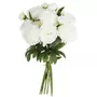  Bouquet de Fleurs  13 Pivoines  50cm Blanc