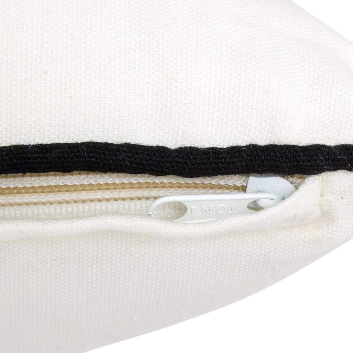 ATMOSPHERA Coussin Déco Brodé  The Palm  40x40cm Blanc