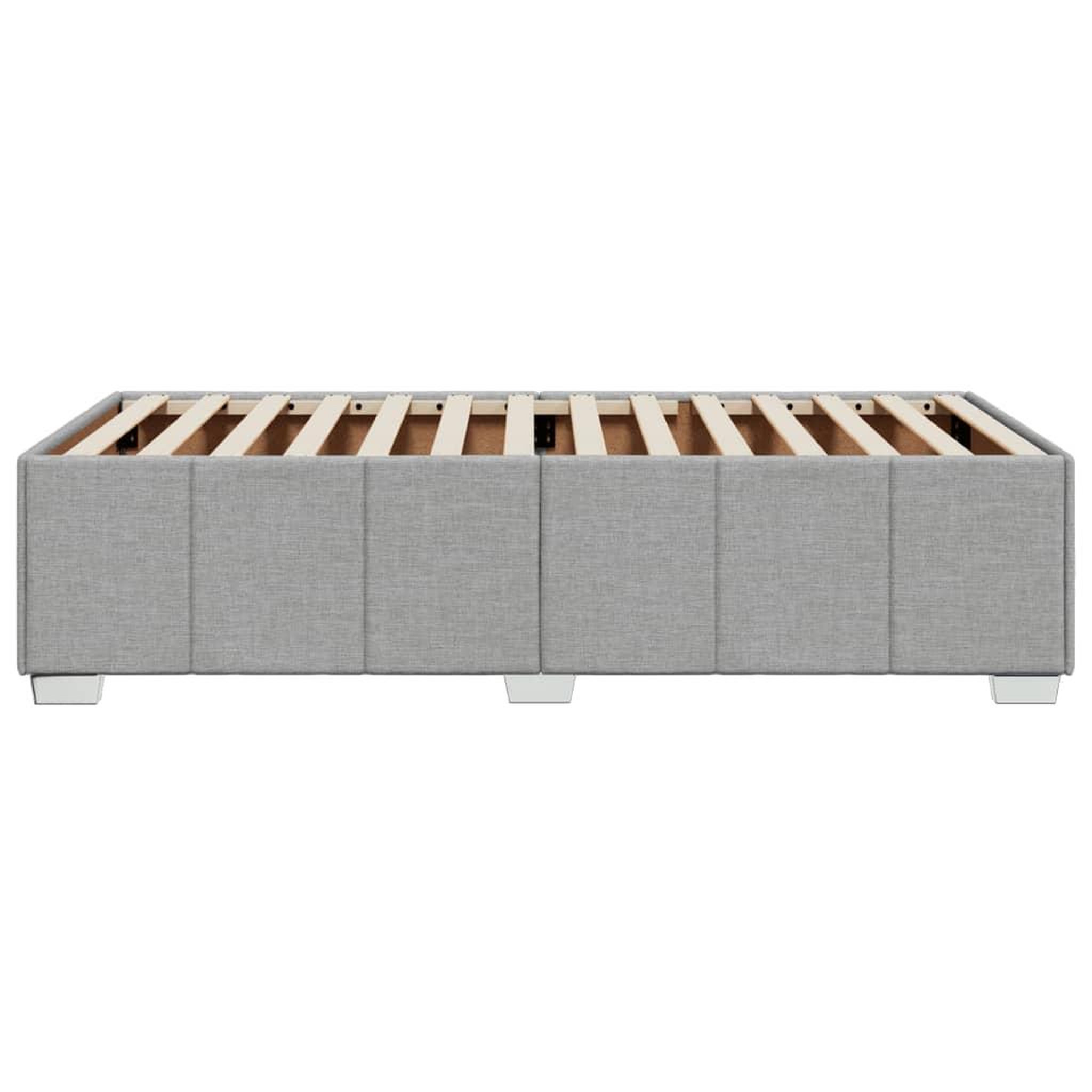 Voir la diapositive 5 : VIDAXL Cadre de lit sans matelas gris clair 100x200 cm tissu