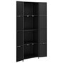 Voir la diapositive 3 : VIDAXL Armoire de rangement de jardin Noir 59x40x180 cm Resine tressee