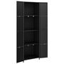 Voir la diapositive 3 : VIDAXL Armoire de rangement de jardin Noir 59x40x180 cm Resine tressee