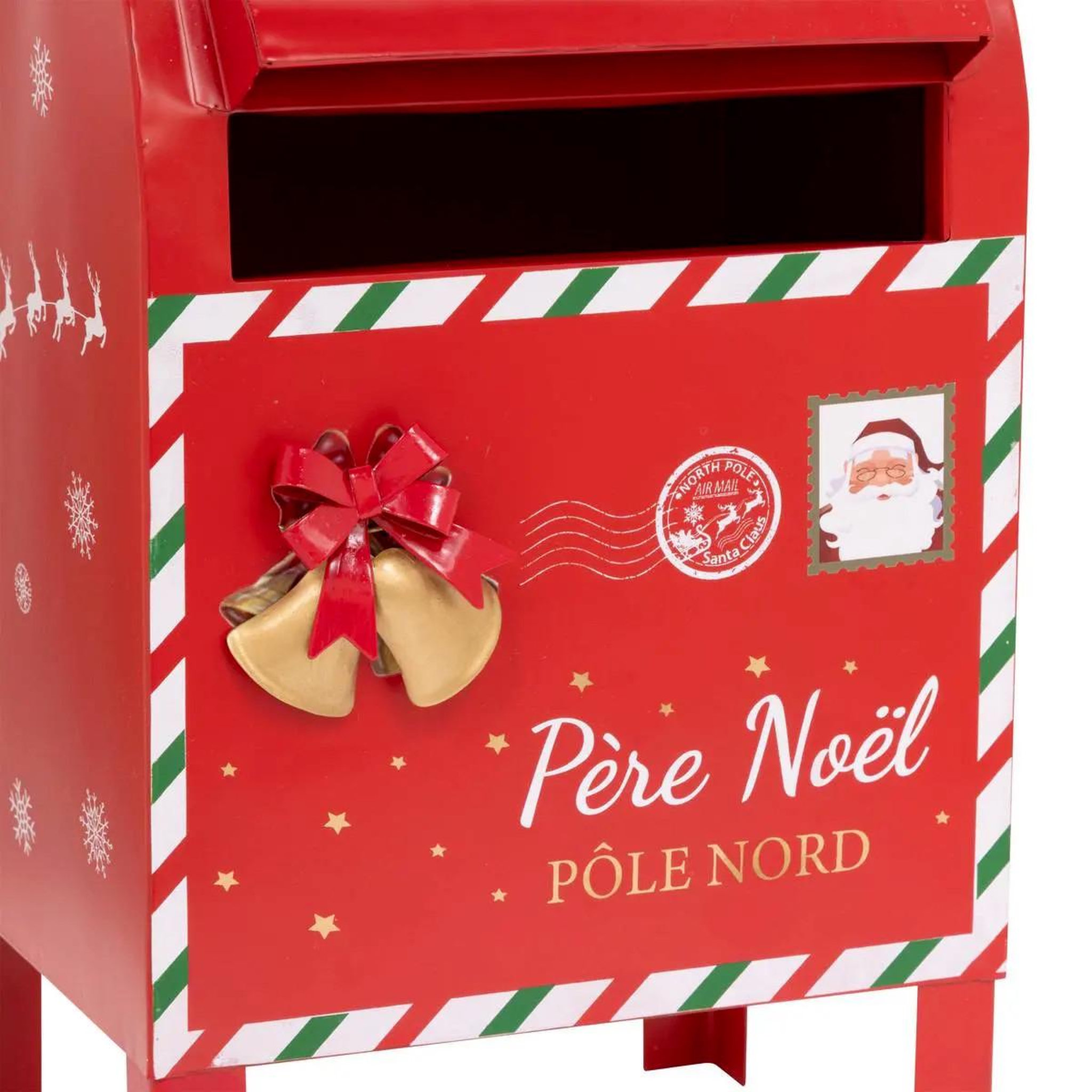 Voir la diapositive 2 : ATMOSPHERA Boîte aux lettres de noël  pôle nord  36cm rouge