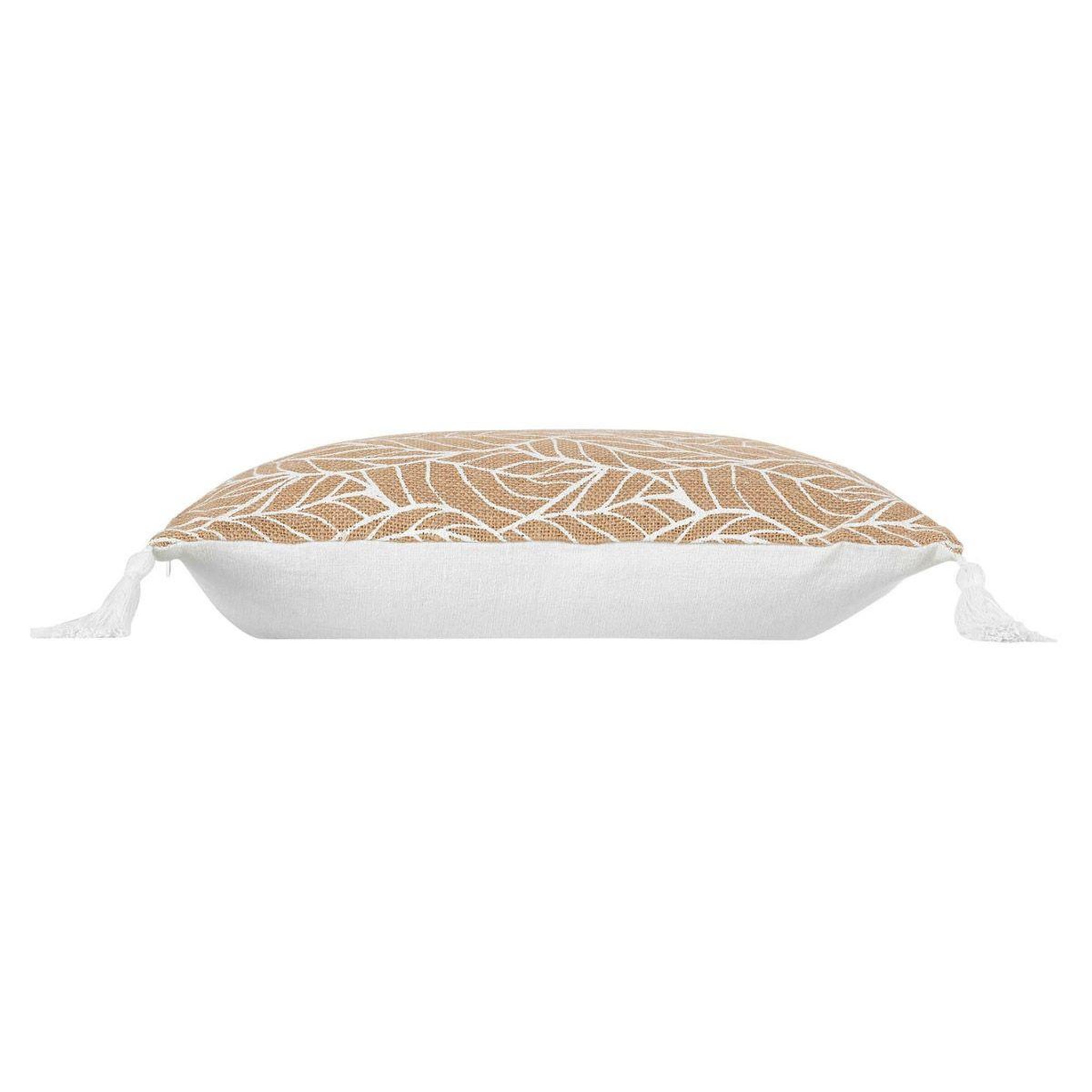 Voir la diapositive 2 : Douceur d'Intérieur Coussin déco imprimé  kalinda  40x40cm blanc