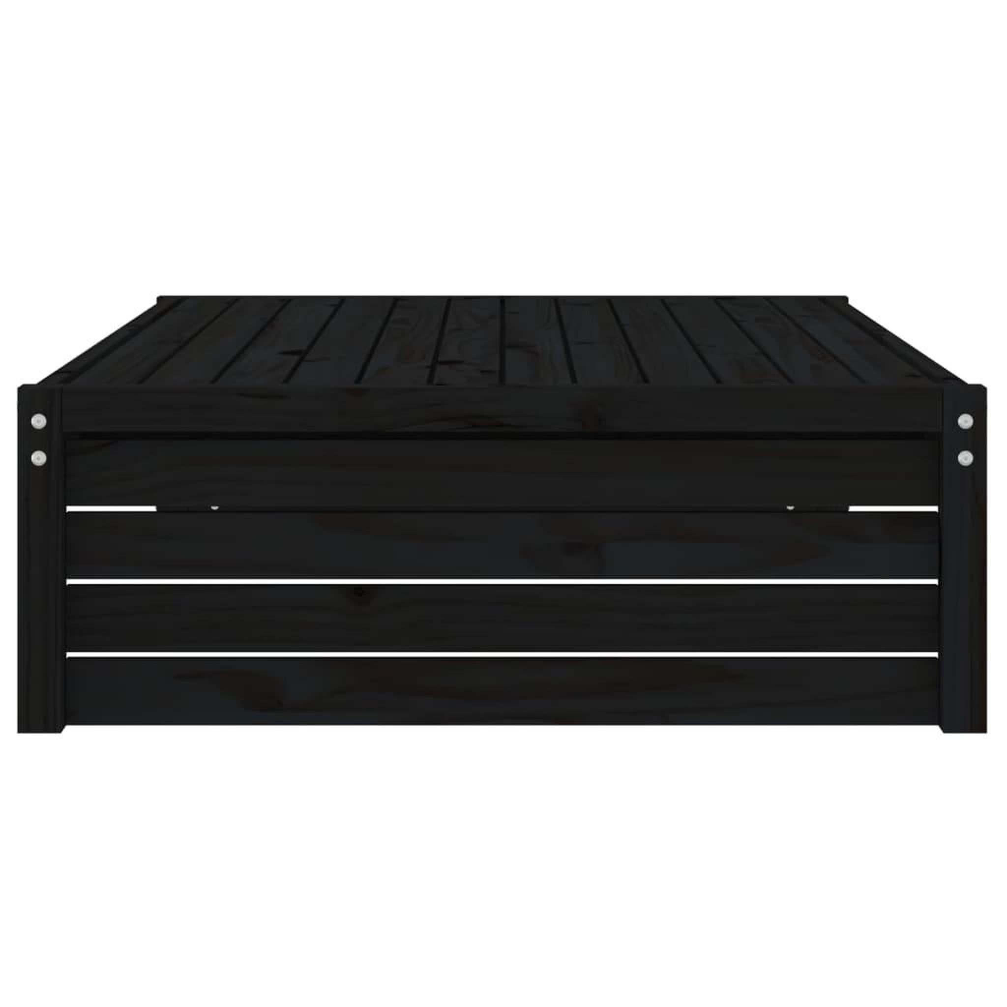 Voir la diapositive 5 : VIDAXL Repose-pied de jardin 120x80 cm noir bois de pin massif