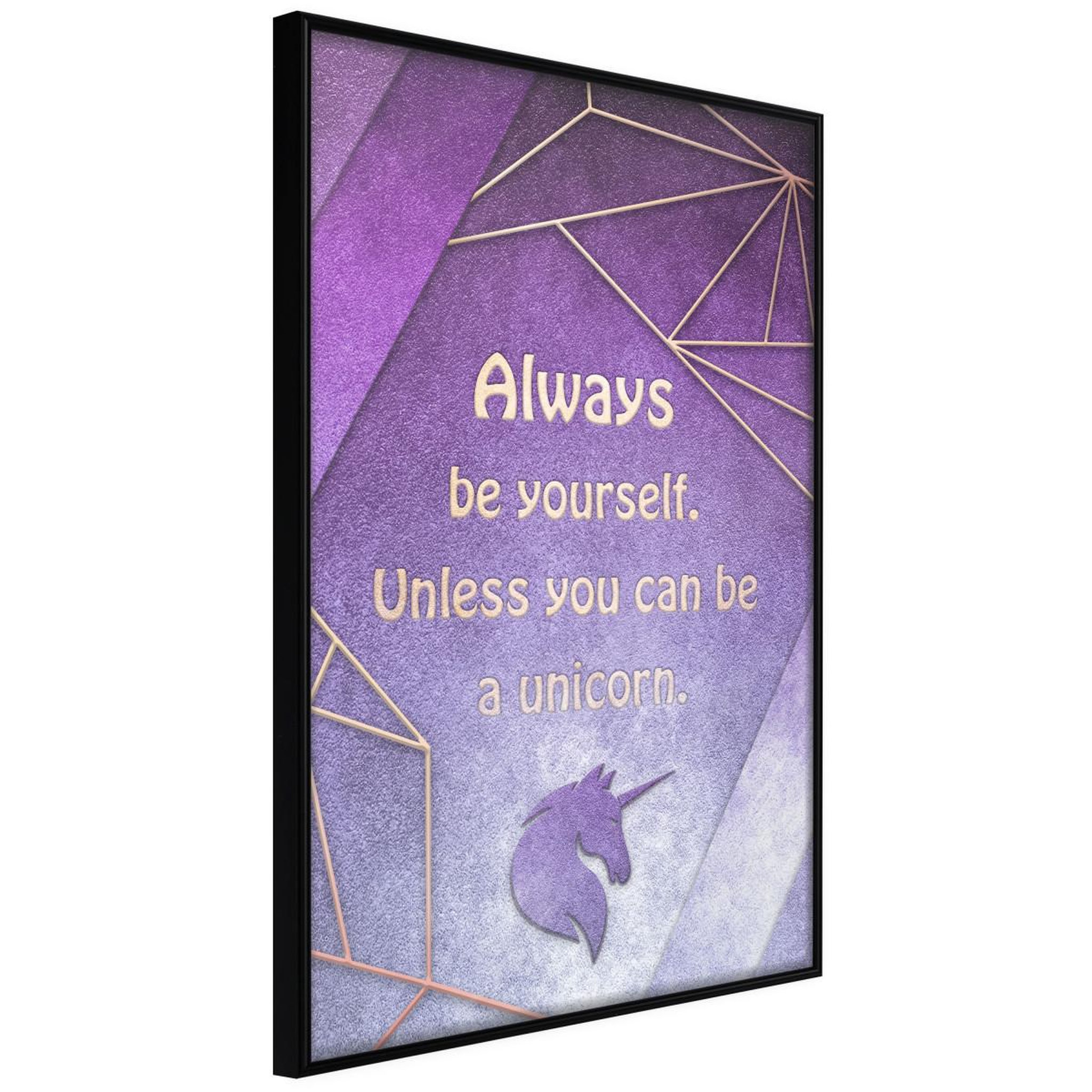 Paris Prix Affiche murale encadrée  always be yourself. Coloris disponibles : Jaune, Noir