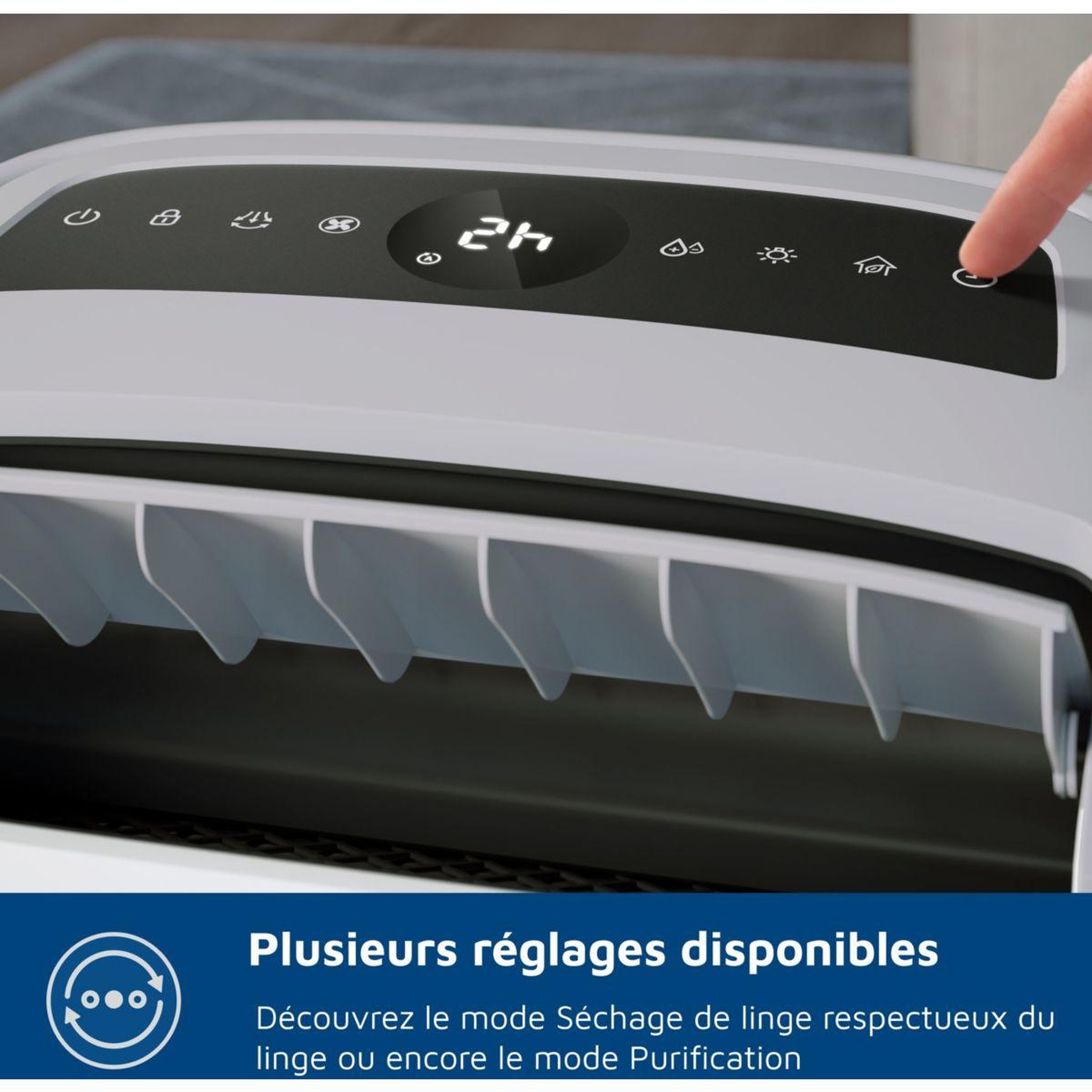 Voir la diapositive 4 : Philips Deshumidificateur de5305/11 série 5000, fonction 2-en-1, blanc, 137 m³