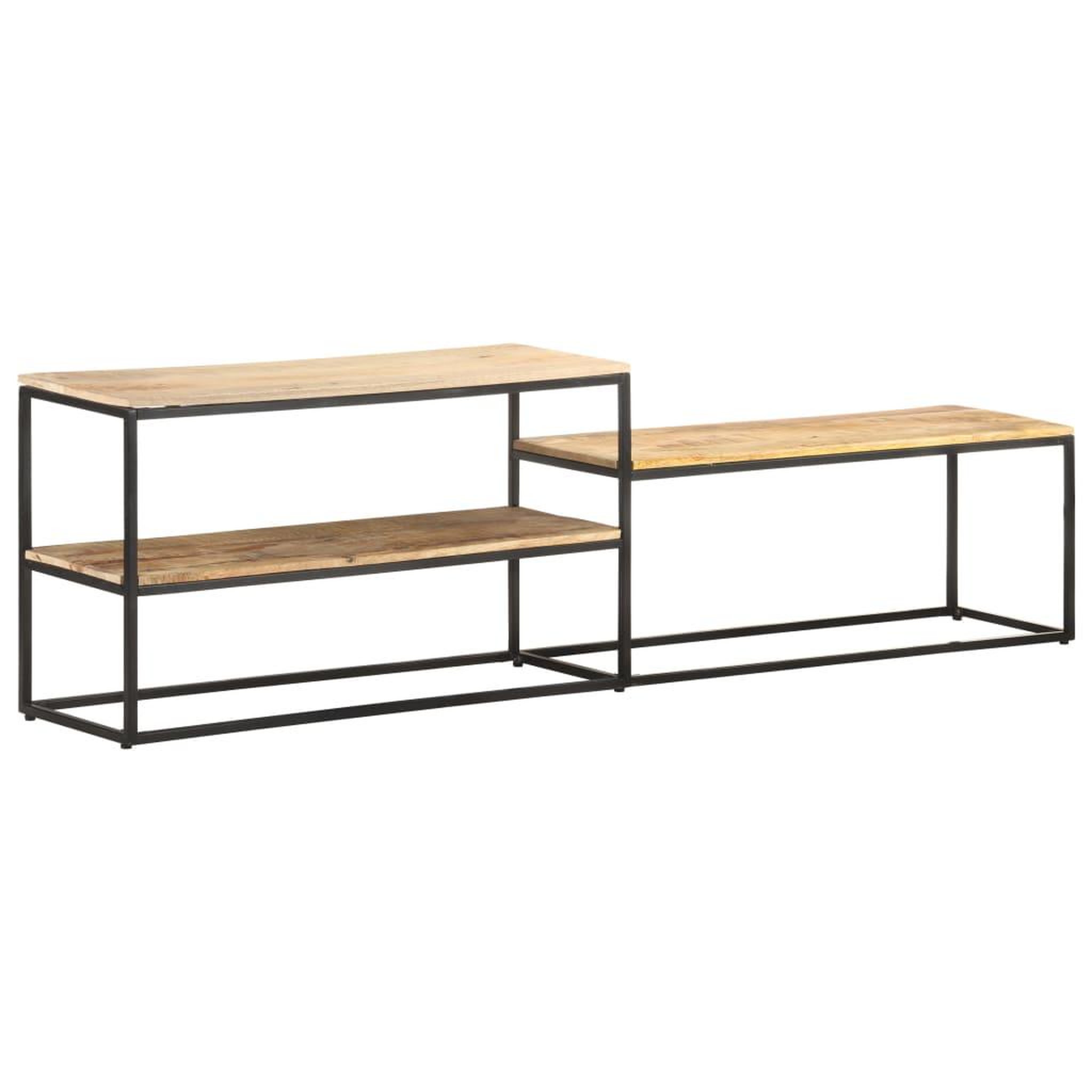 Voir la diapositive 4 : VIDAXL Meuble TV 180x30x50 cm Bois de manguier brut