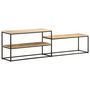 Voir la diapositive 4 : VIDAXL Meuble TV 180x30x50 cm Bois de manguier brut
