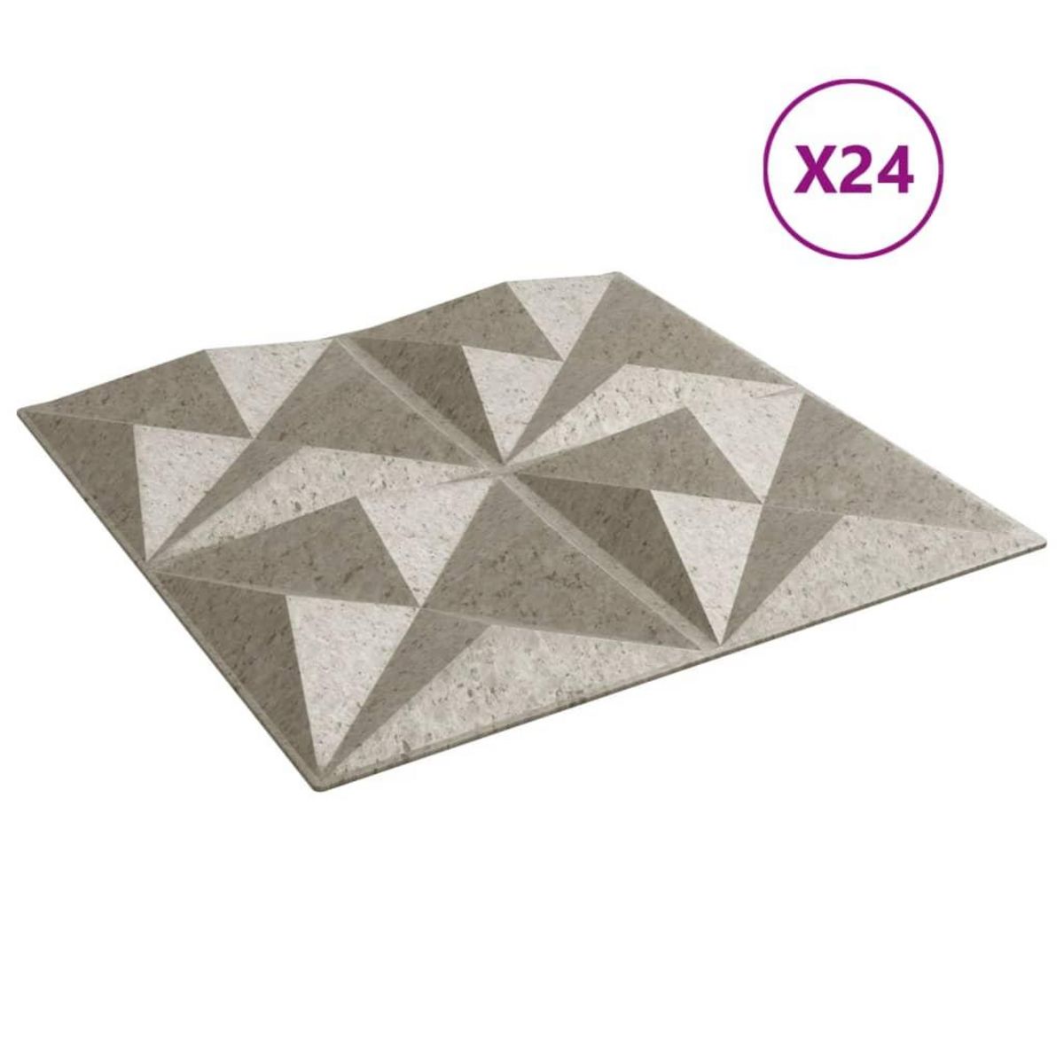 VIDAXL Panneaux muraux 24 pcs beton 50x50 cm XPS 6 m² origami