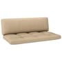 Voir la diapositive 5 : VIDAXL Salon de jardin palette 4 pcs et coussins Pin impregne de blanc