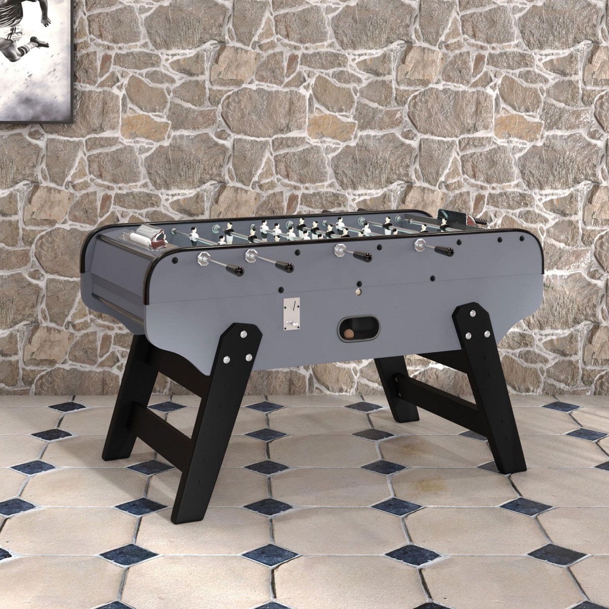 MISTER BABYFOOT Baby foot avec monnayeur en bois clair - Bistrot