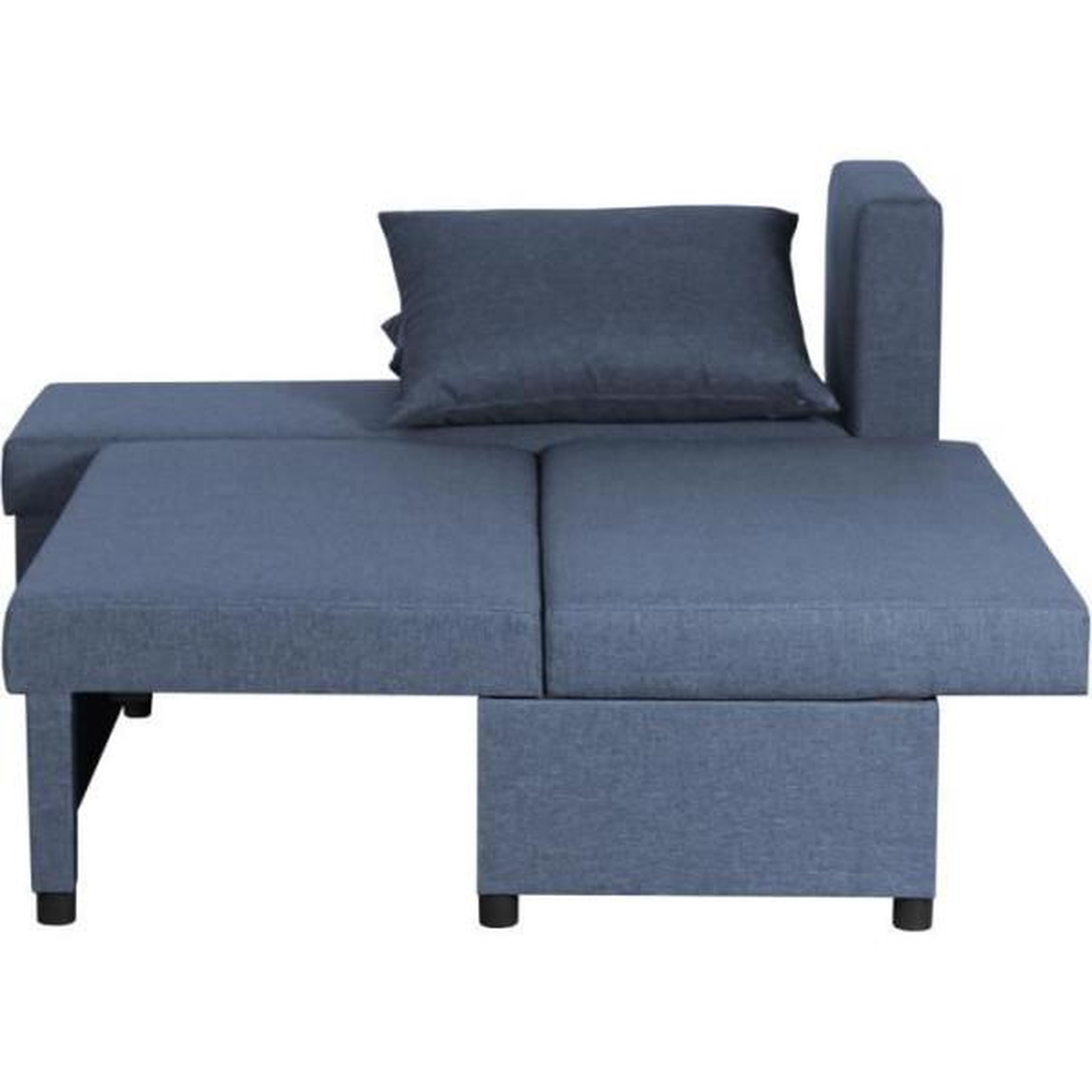 Voir la diapositive 4 : MARKET24 Canapé d'angle réversible – Tissu Bleu – L 192 x P 143 x H 79 cm – JOSS - Fabriqué en Ukraine