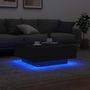Voir la diapositive 4 : VIDAXL Table basse avec lumières LED noir 80x80x31 cm