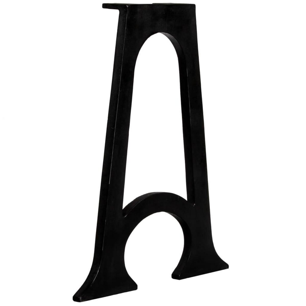 VIDAXL 2 pieds de table de salle a manger Base voutee Cadre en A Fonte