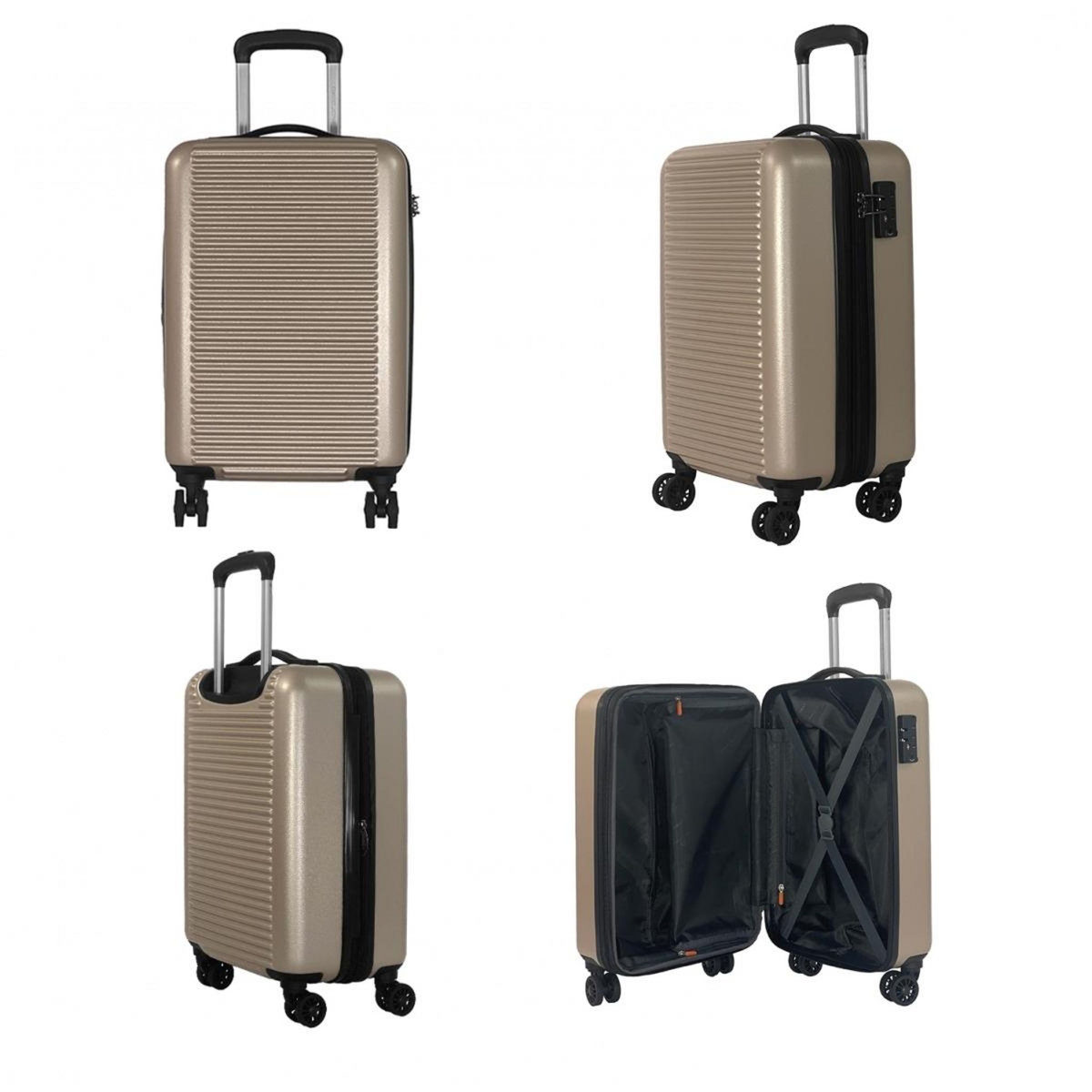 David Jones Lot 3 valises rigides dont 1 cabine TSA