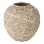 Paris Prix Vase Déco en Grès  Dune  21cm Beige & Blanc
