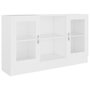 Voir la diapositive 2 : VIDAXL Armoire a vitrine Blanc 120x30,5x70 cm Bois d'ingenierie