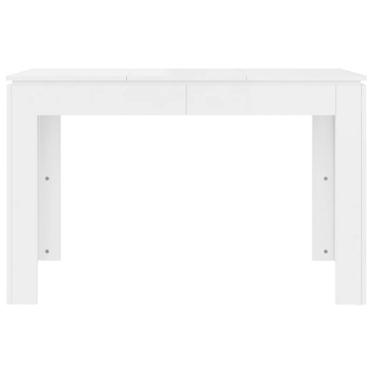 VIDAXL Table a manger Blanc brillant 120x60x76 cm Bois d'ingenierie