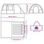 Voir la diapositive 6 : VIDAXL Tente de camping tunnel 4 personnes gris et orange impermeable